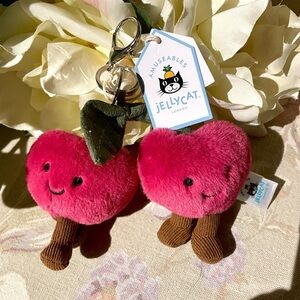 JELLYCAT Cherries Bag Charm 🍒